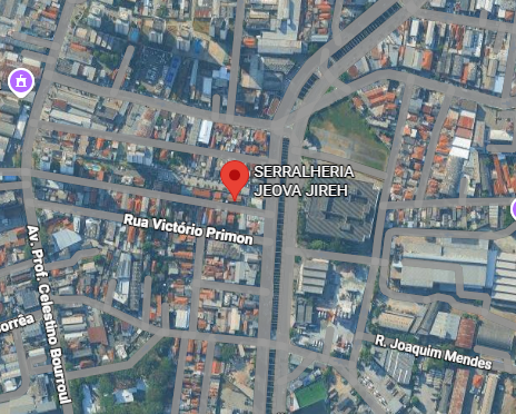 Mapa com a localização da Serralheria Jeová Jireh em São Paulo